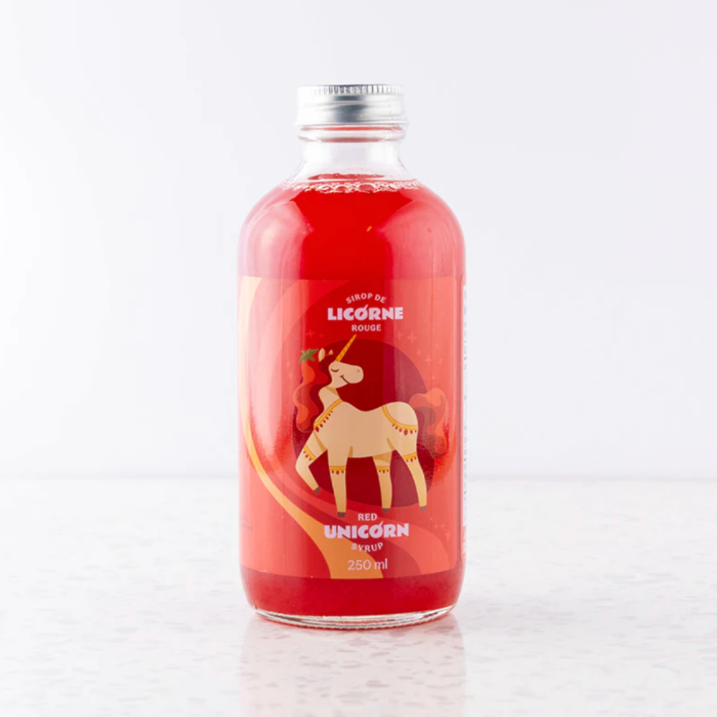 *COMING SOON* MONSIEUR COCKTAIL GLITTERY RED UNICORN SYRUP | N-US-250-12 Main Image